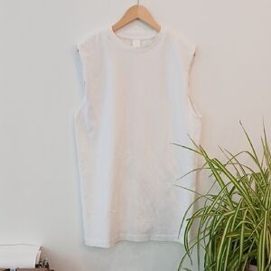 H&M Womens White Muscle Tee Size M